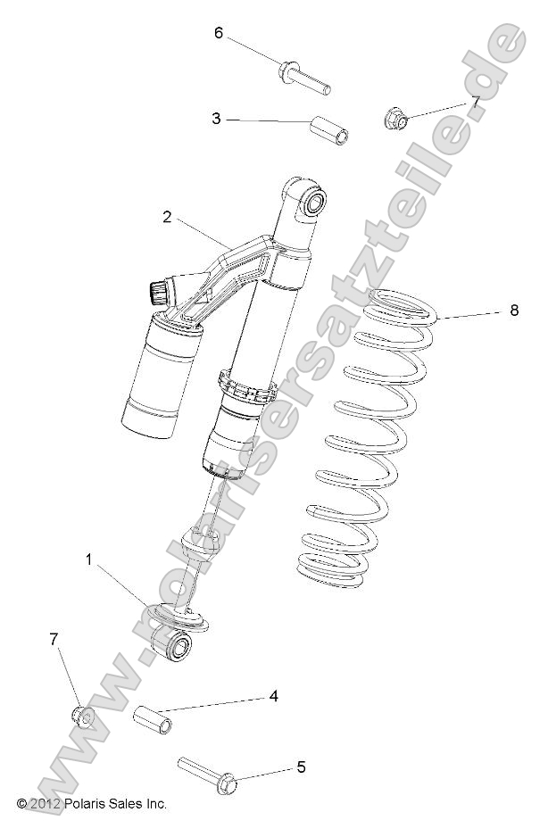 Suspension, Shock, Rear, Mounting