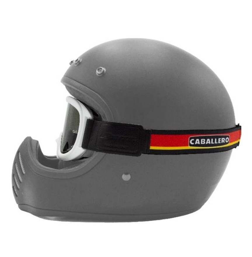 Fantic-Caballero-Vintage-Motorradbrille-weiss-klares-Glas-08812005-am-Helm