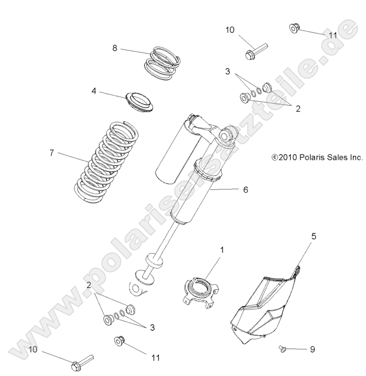 SUSPENSION, REAR SHOCK MOUNTING