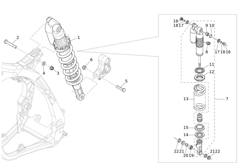 XE300MY24-Hinterer-Stossdaempfer Hinterer Stoßdämpfer