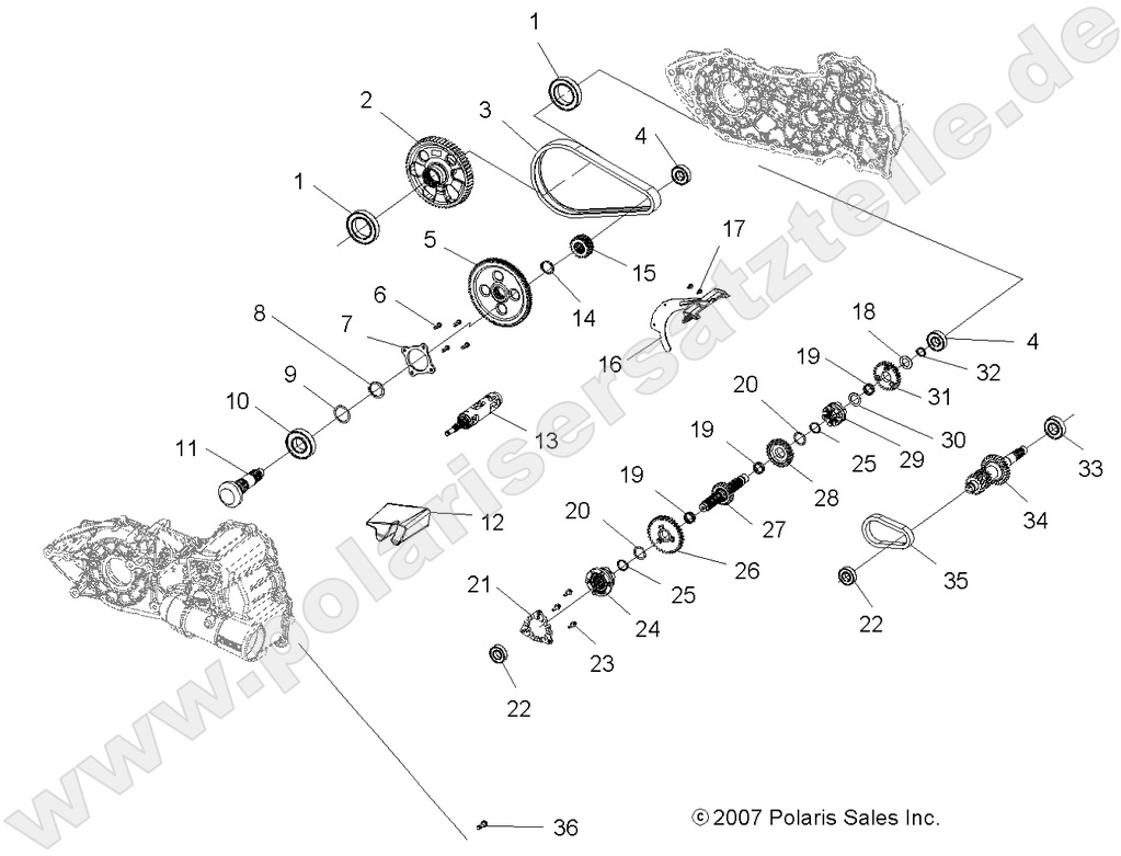 DRIVE TRAIN, MAIN GEARCASE INTERNALS