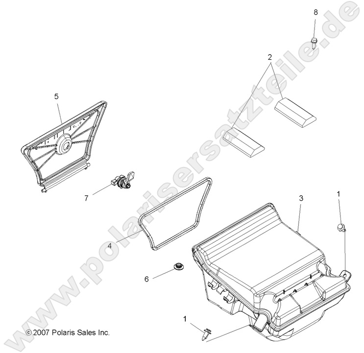 BODY, REAR STORAGE BOX