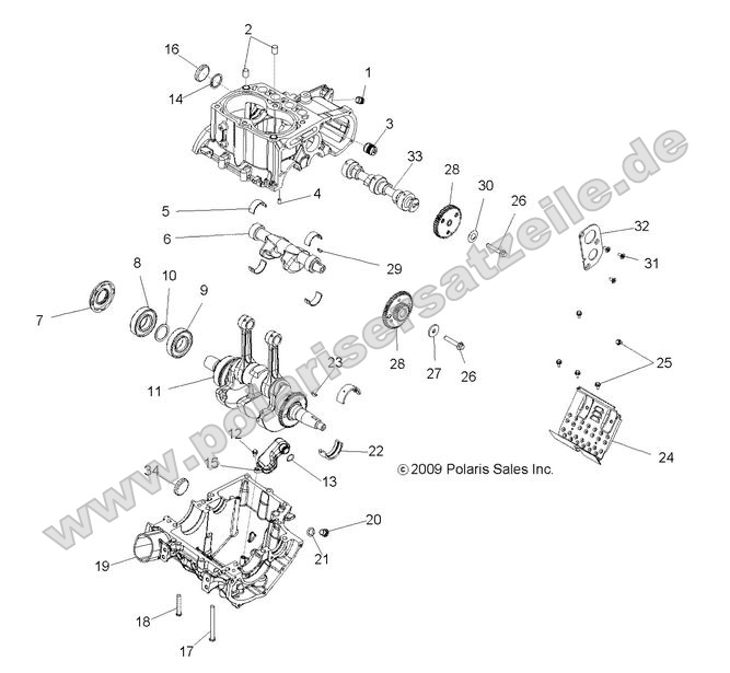 ENGINE, CRANKCASE and CRANKSHAF