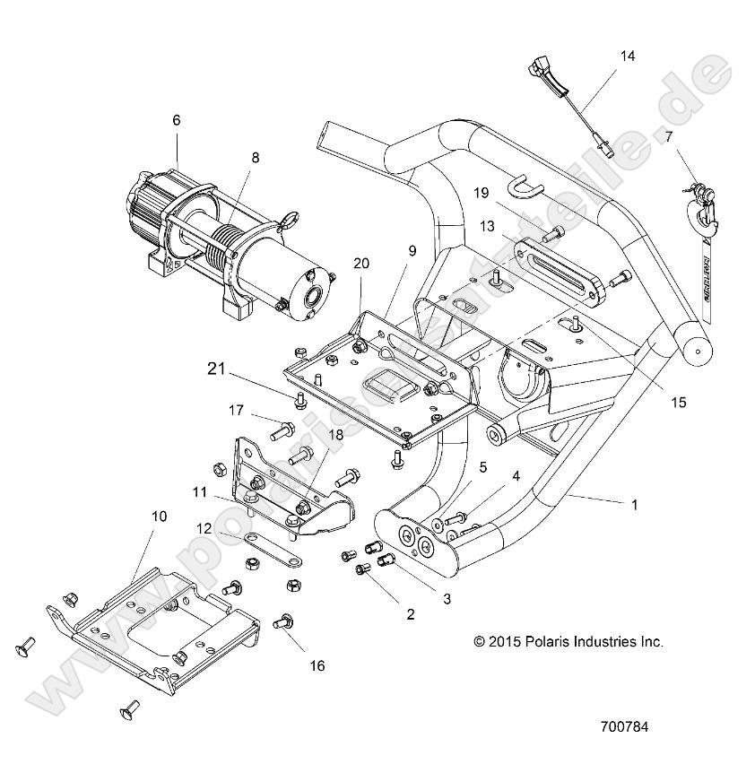 ACCESSORY, FRONT BUMPER, W/WINCH