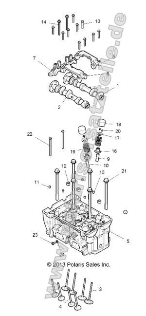 ENGINE, CYLINDER HEAD AND VALVES