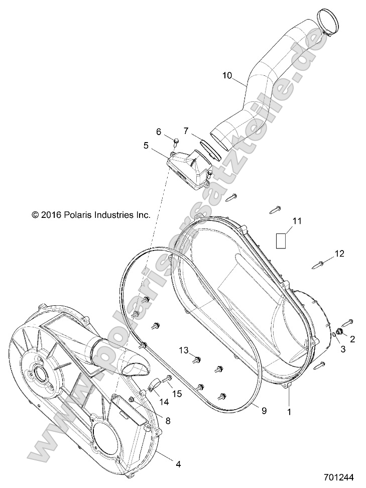 Drive Train, Clutch Cover and Ducting