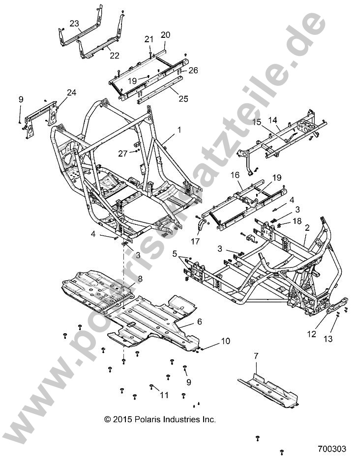 CHASSIS, MAIN FRAME AND SKID PLATES
