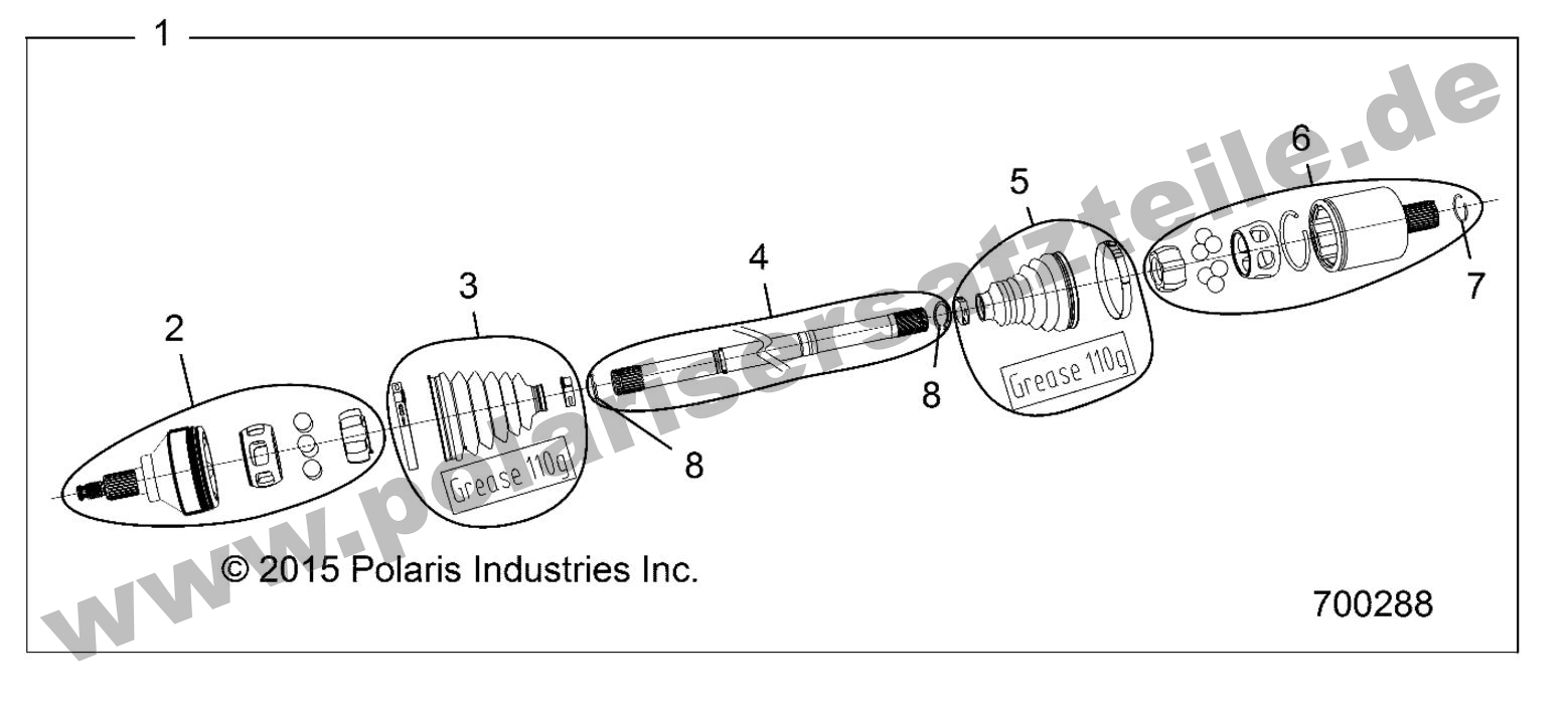 DRIVE TRAIN, REAR HALF SHAFT
