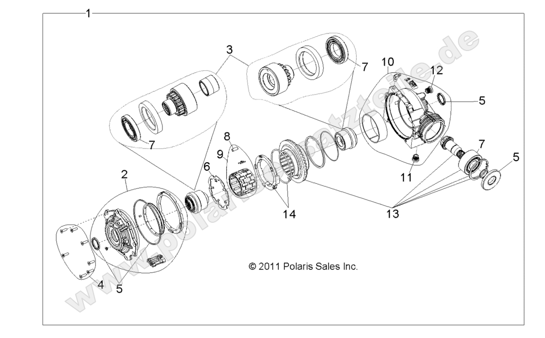 DRIVE TRAIN, FRONT GEARCASE INTERNALS