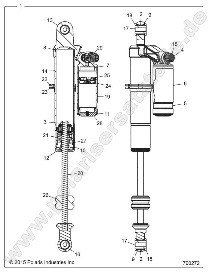 SUSPENSION, REAR SHOCK INTERNALS