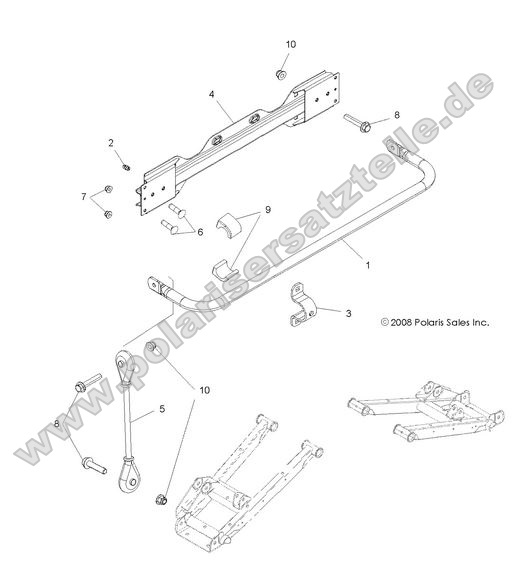 SUSPENSION, STABILIZER BAR, REAR