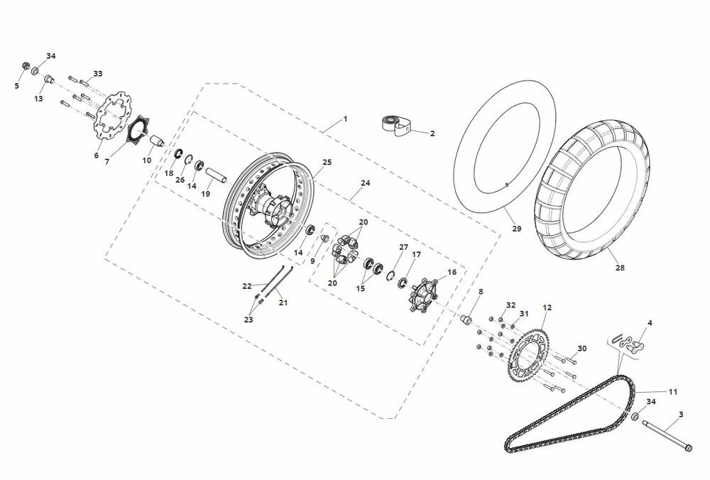 Fantic-Caballero-2019-Hinterrad Hinterrad