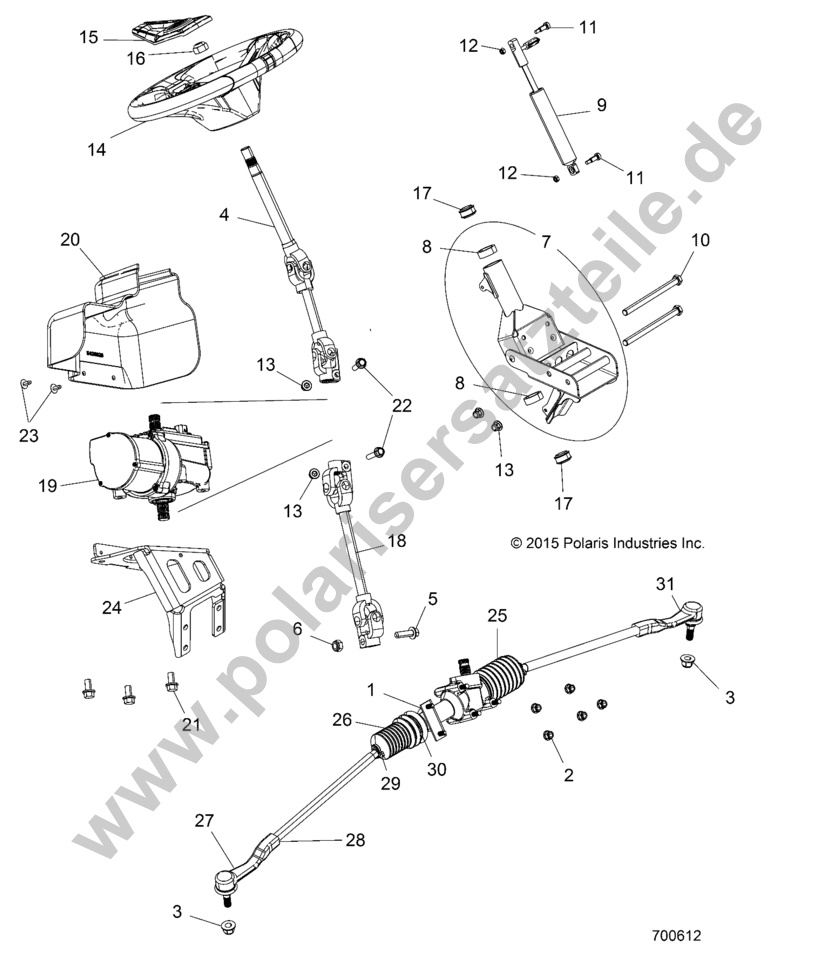 STEERING, POWER STEERING ASM