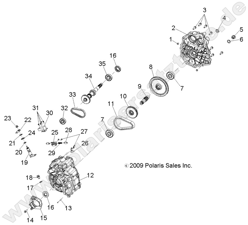 DRIVE TRAIN, MAIN GEARCASE