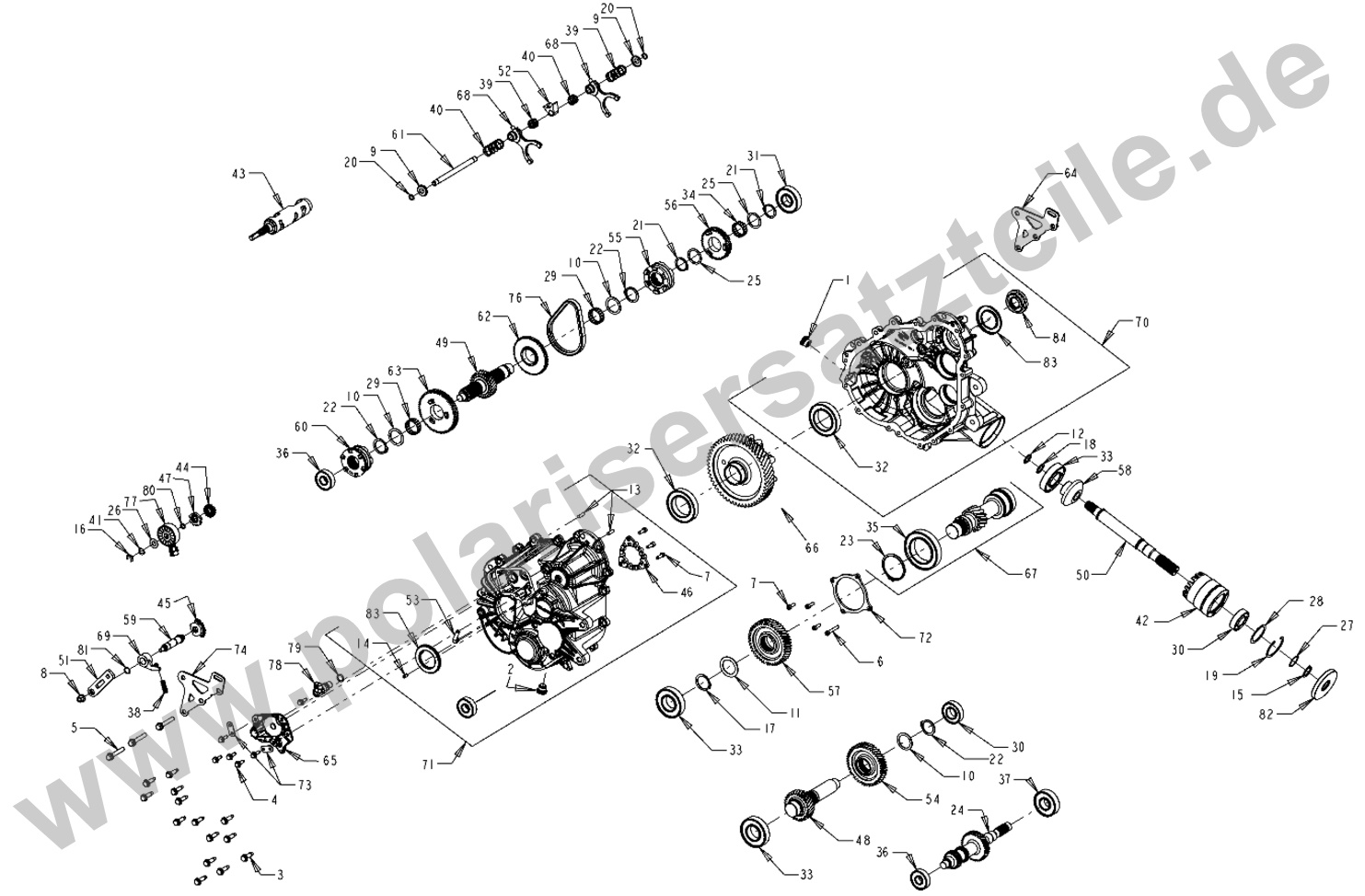 DRIVE TRAIN, MAIN GEARCASE INTERNALS