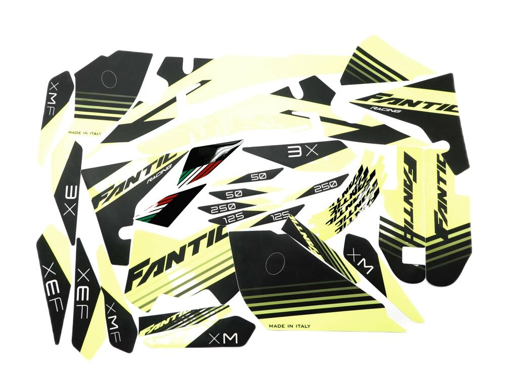 Fantic Aufkleber Set 2023-24 XE / XM / XEF / XMF schwarz - gelb - 09919005