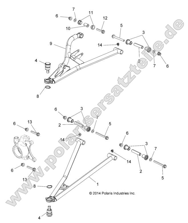 SUSPENSION, FRONT CONTROL ARMS