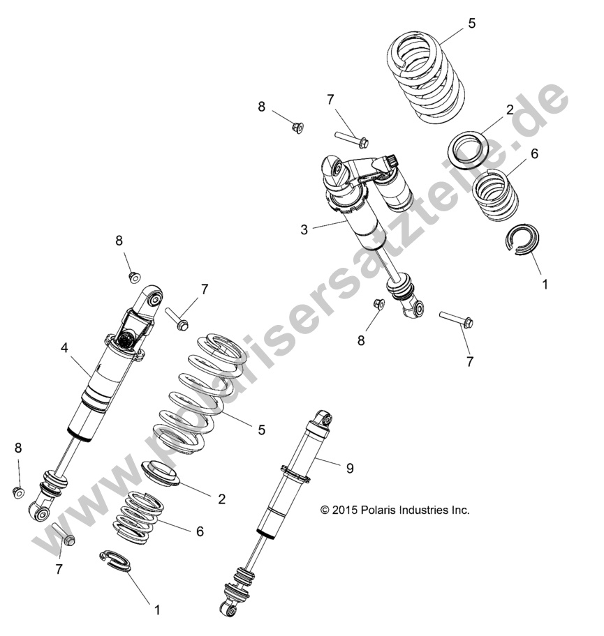 SUSPENSION, REAR SHOCK MOUNTING