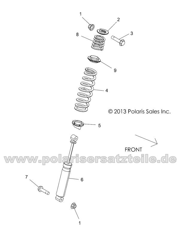 SUSPENSION, REAR SHOCK MOUNTING