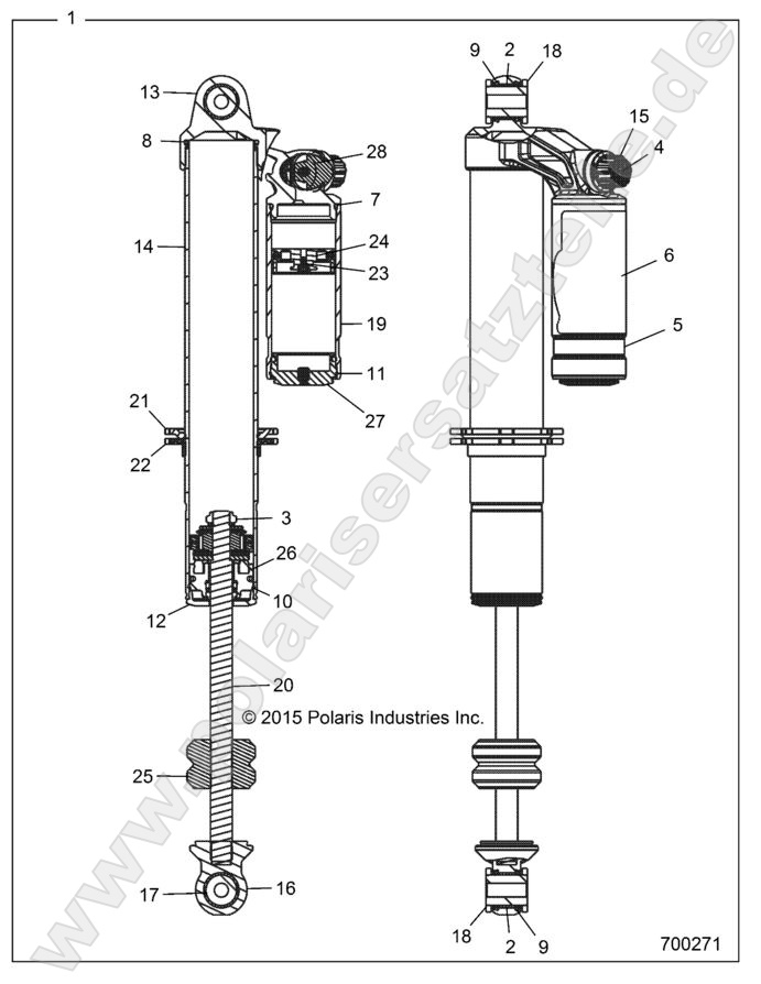 SUSPENSION, FRONT SHOCK INTERNALS