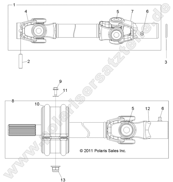DRIVE TRAIN, FRONT PROP SHAFT