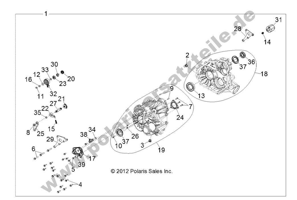 DRIVE TRAIN, MAIN GEARCASE