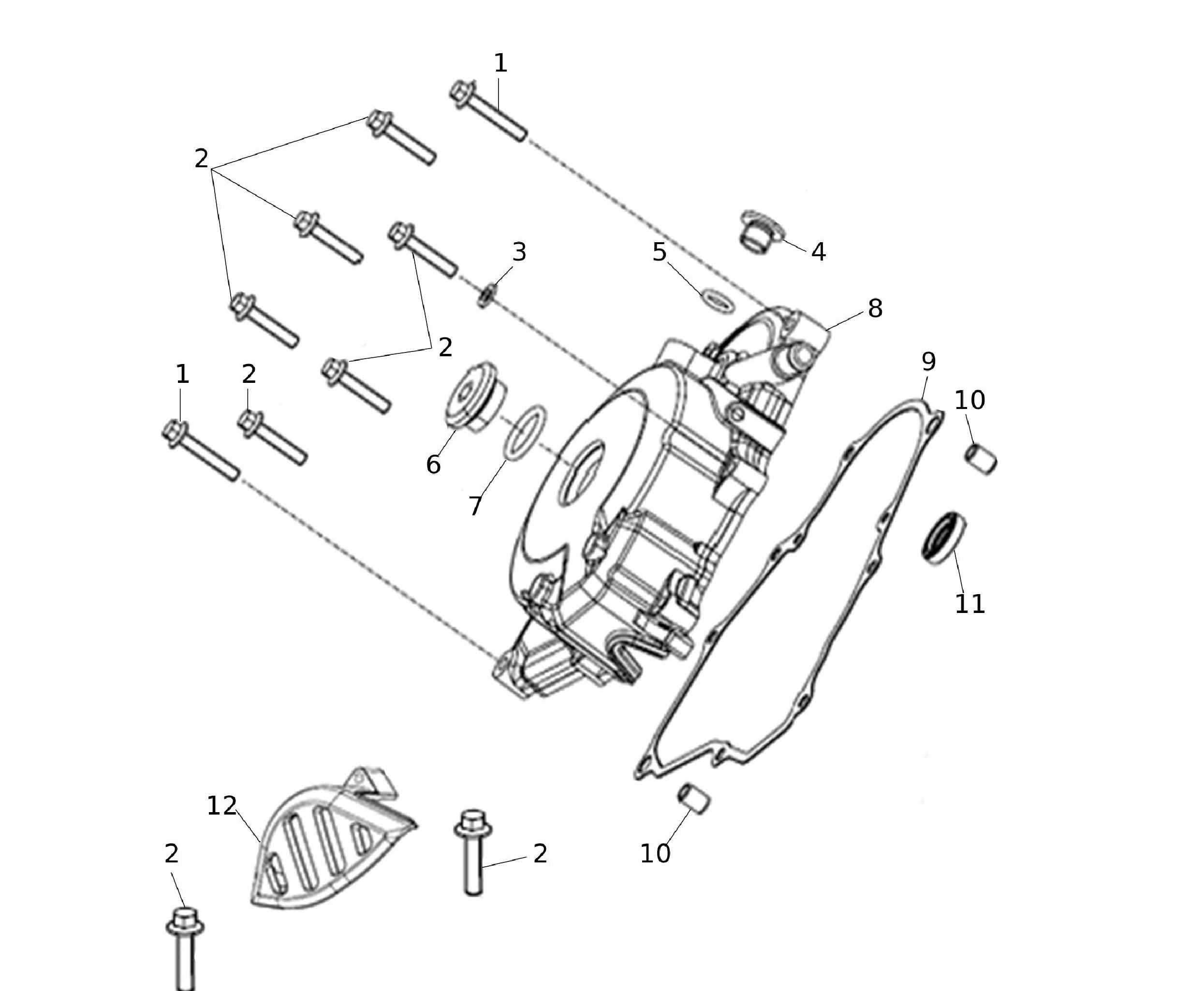 Motordeckel links Motordeckel links