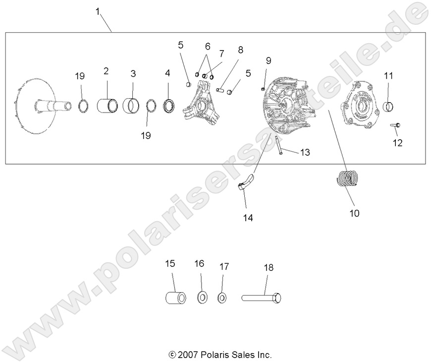 DRIVE TRAIN, PRIMARY CLUTCH