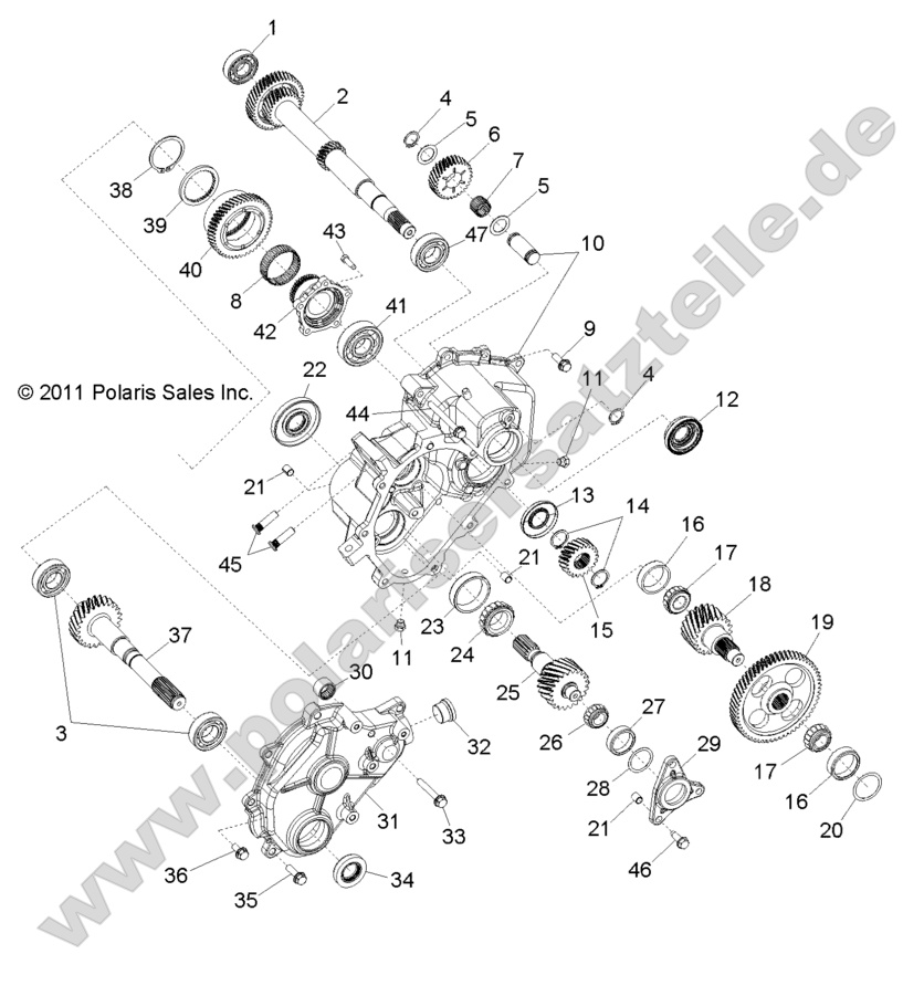 DRIVE TRAIN, MAIN GEARCASE INTERNALS 1