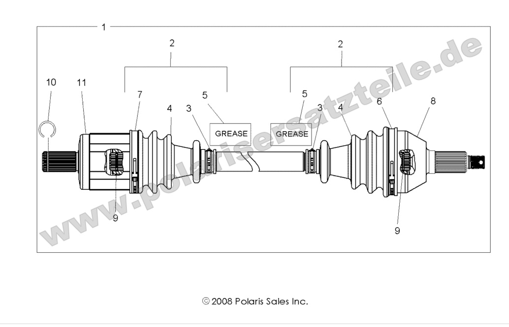 DRIVE TRAIN, FRONT HALF SHAFT