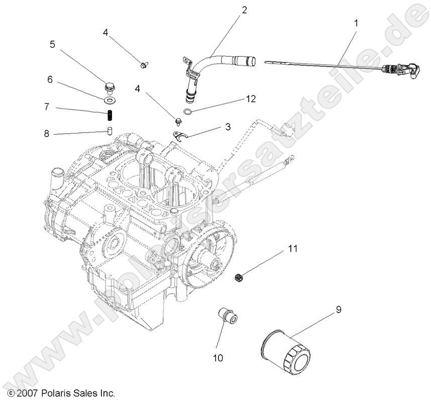 ENGINE, DIPSTICK and OIL FILTER