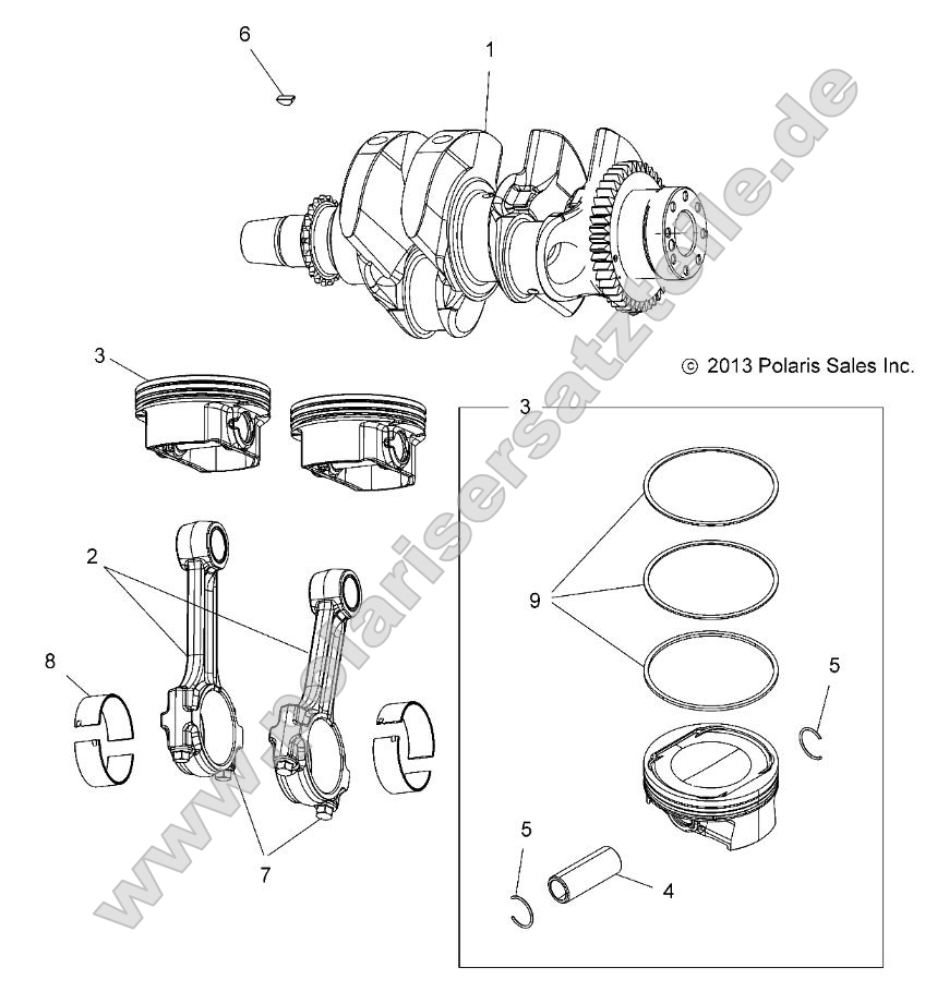Engine, Crankshaft and Piston