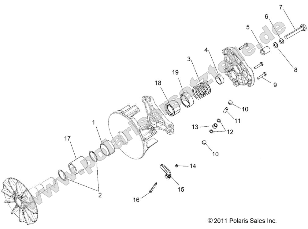Drive Train, Primary Clutch (49RGRCLUTCHDRV15ACEEU)