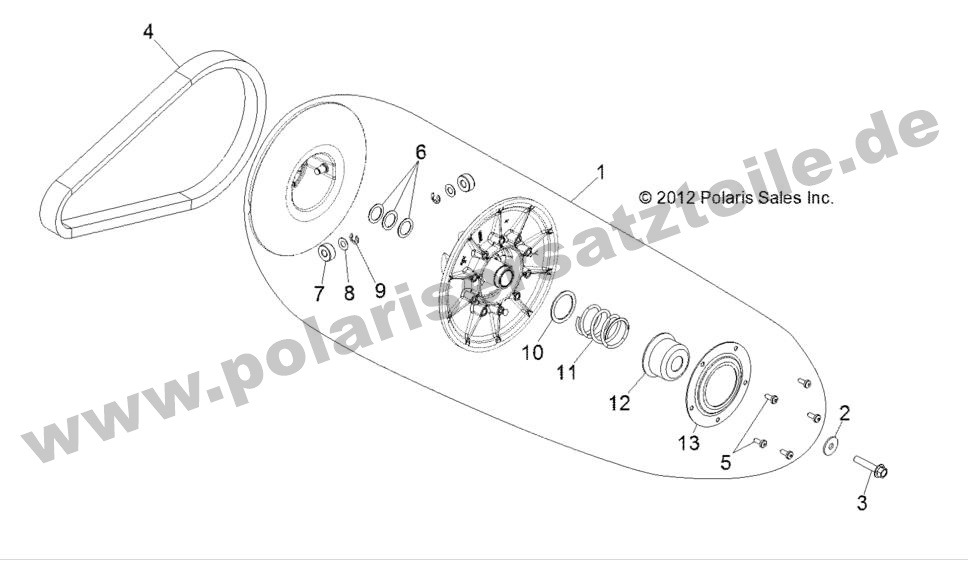 DRIVE TRAIN, SECONDARY CLUTCH