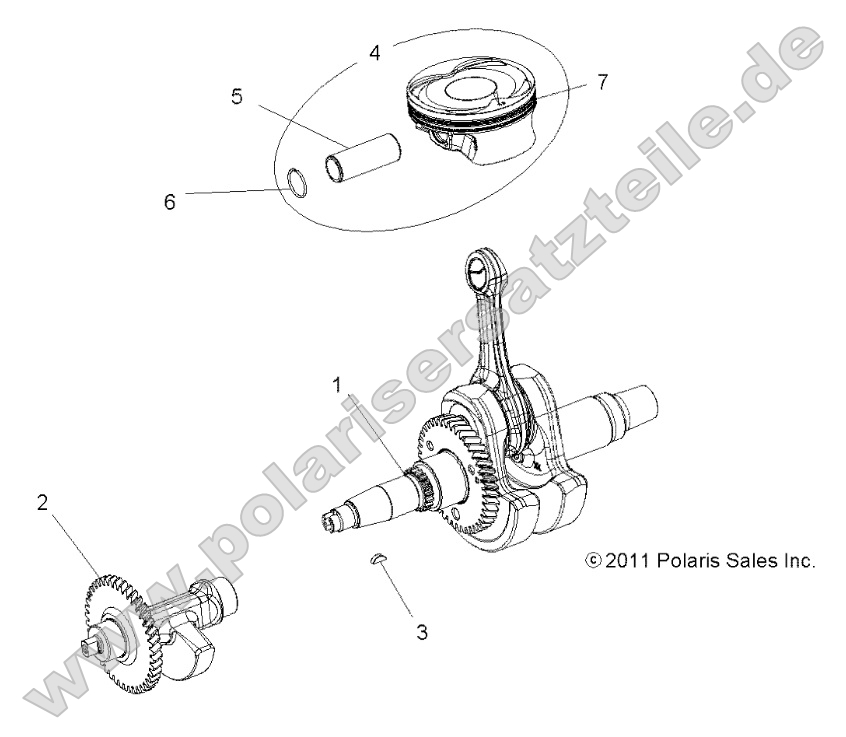 Engine, Crankshaft, Piston and Balance Shaft