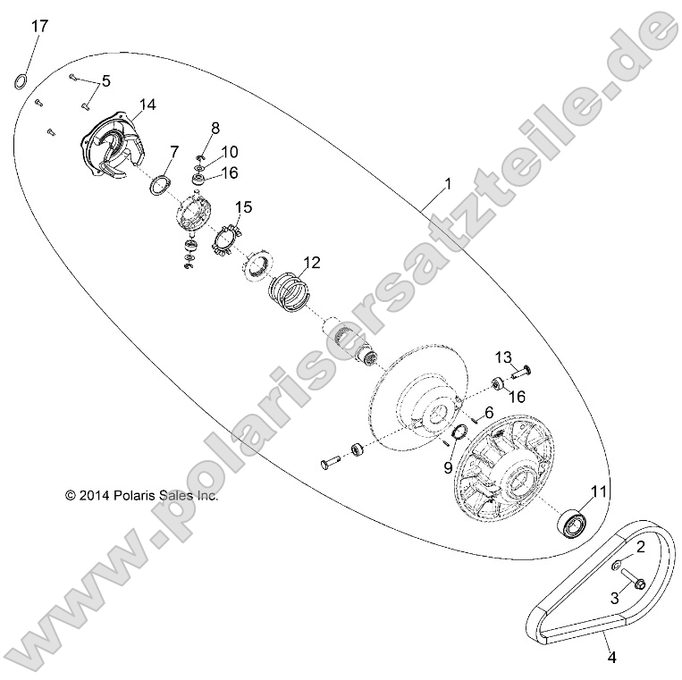 Drive Train, Secondary Clutch