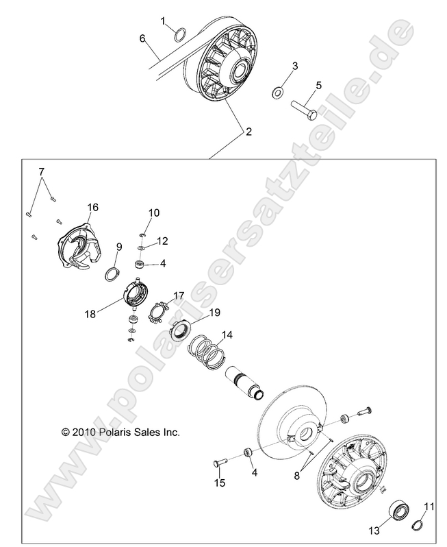 DRIVE TRAIN, SECONDARY CLUTCH