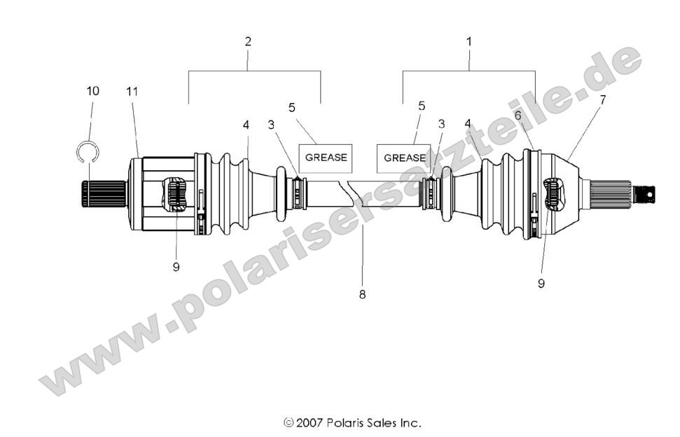 DRIVE TRAIN, FRONT HALF SHAFT