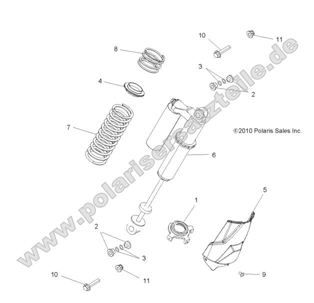 SUSPENSION, REAR SHOCK MOUNTING