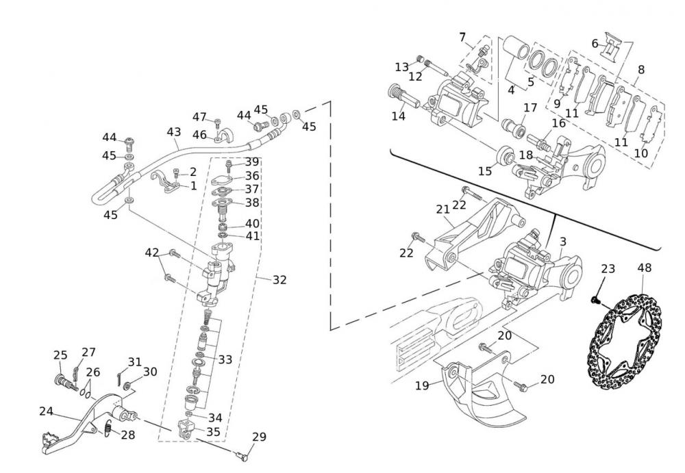 Hinterrad-Fantic-XX-125-2T-Motocross-2023 Bremssystem hinten