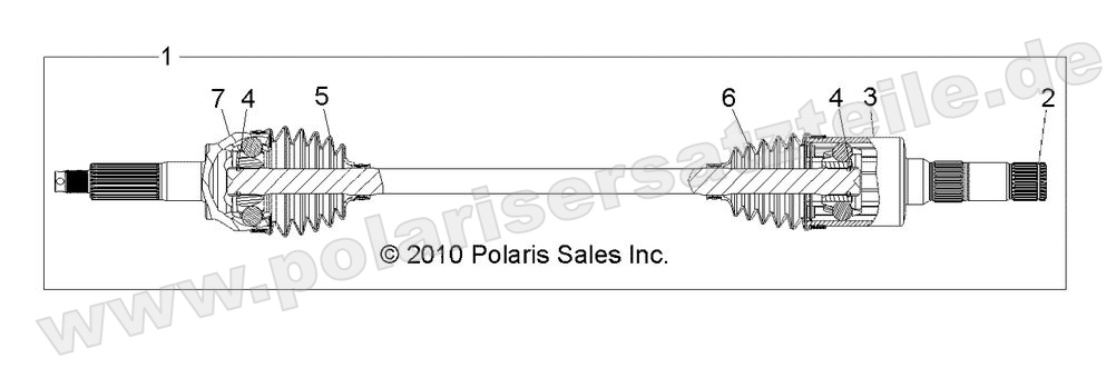 DRIVE TRAIN, REAR HALF SHAFT, RH