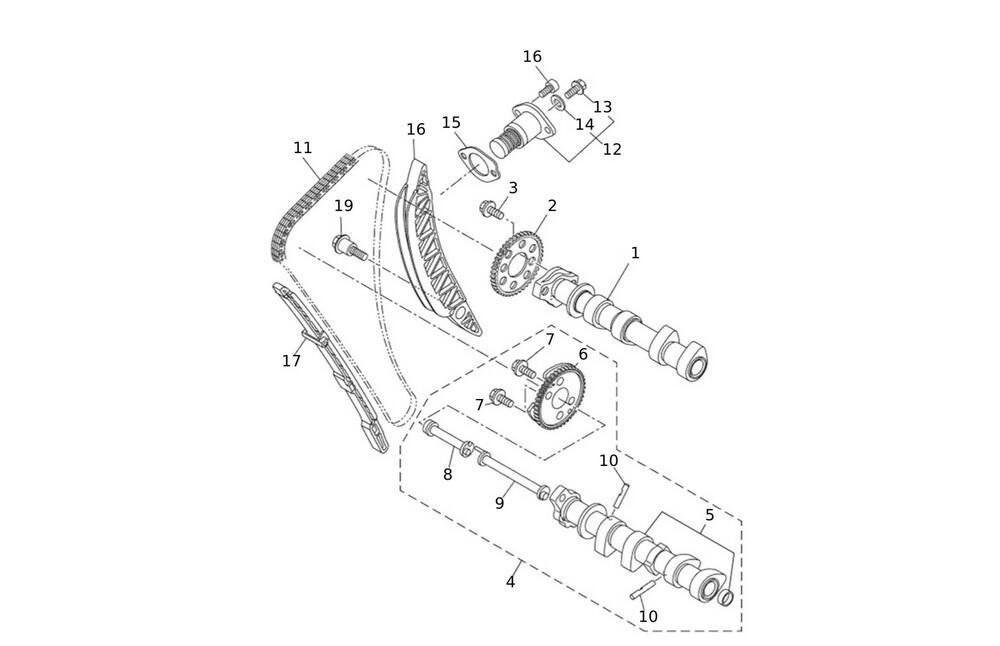 Caballero700-Nockenwelle-Kette Nockenwelle / Steuerkette