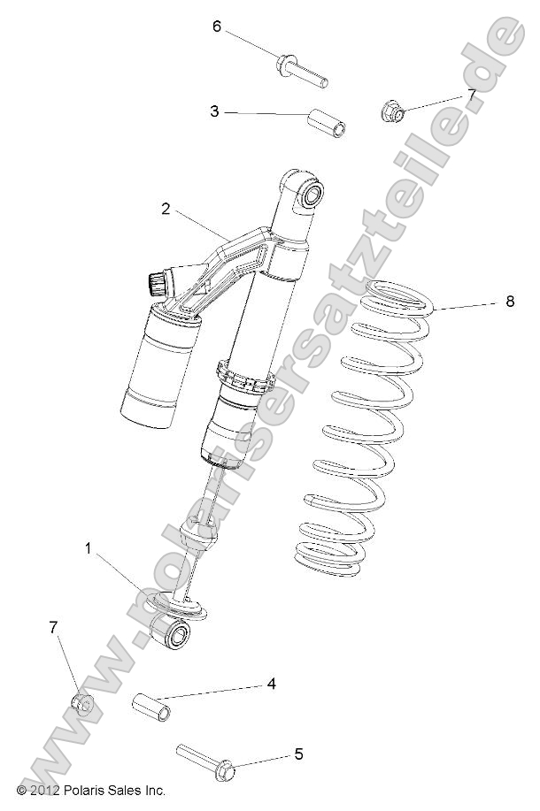 Suspension, Shock, Rear, Mounting
