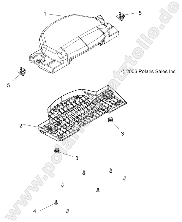 BODY, PASSENGER SEAT BOTTOM