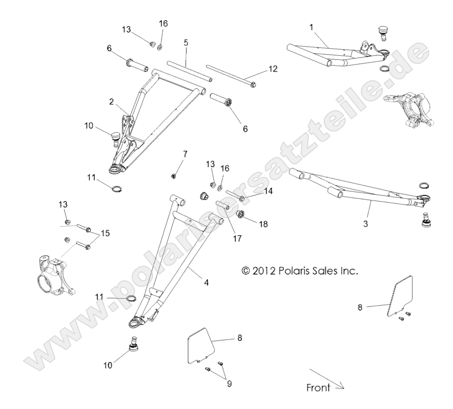 SUSPENSION, FRONT CONTROL ARMS