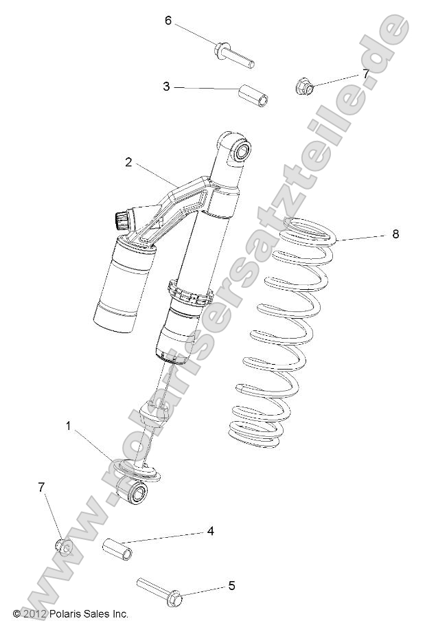 Suspension, Shock, Rear, Mounting