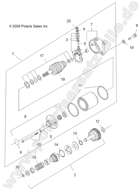 ENGINE, STARTING MOTOR