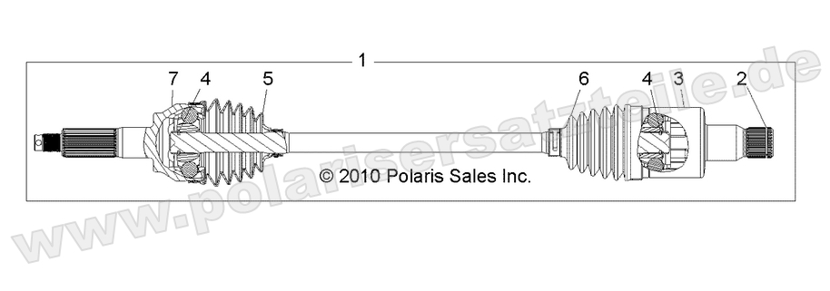 DRIVE TRAIN, REAR HALF SHAFT