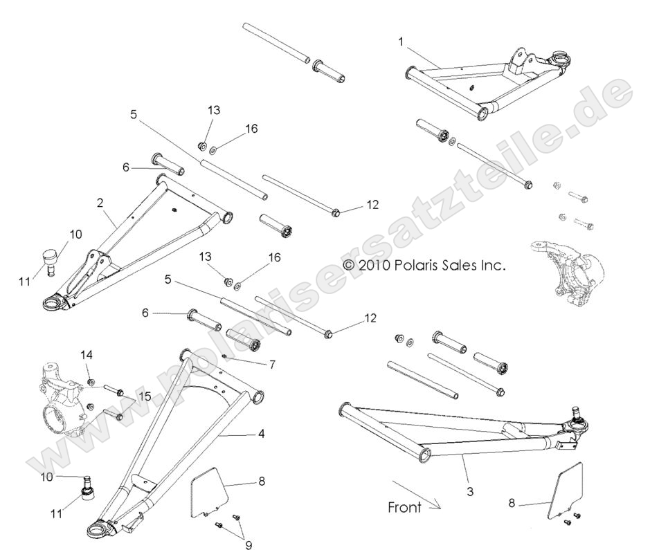 SUSPENSION, FRONT CONTROL ARMS