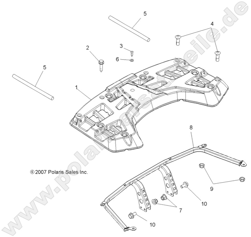 BODY, REAR RACK ASM.